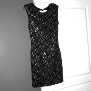 Gorgeous navy and silver dress